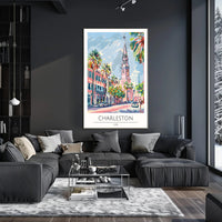 Charleston Cityscape Poster PosterGoat
