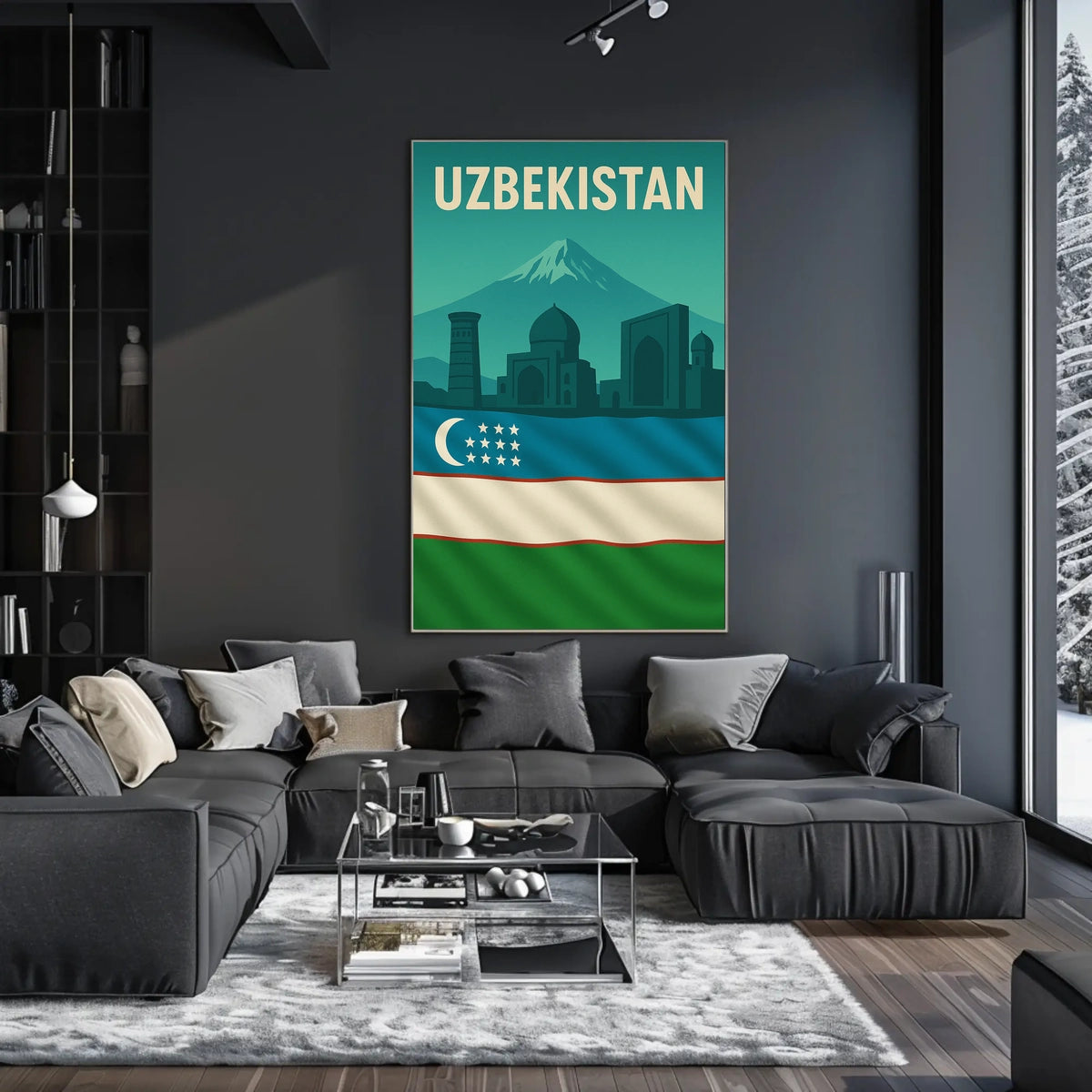 Uzbekistan Cultural Landmarks And Poster