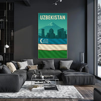 Uzbekistan Cultural Landmarks And Poster