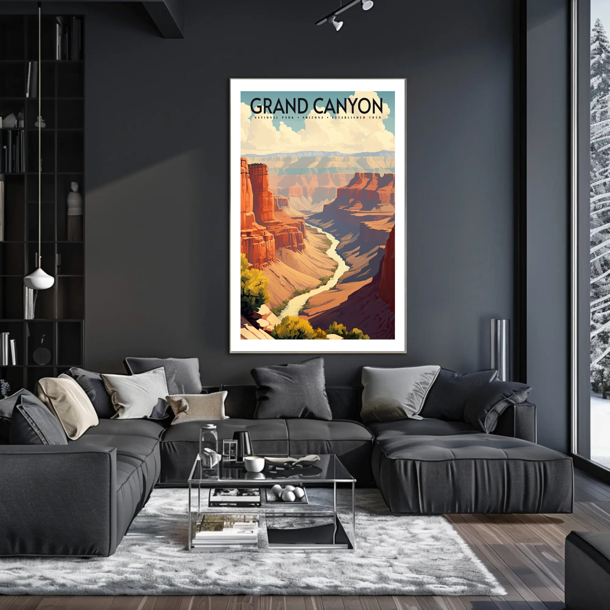 Grand Canyon Travel Vintage Adventure Poster