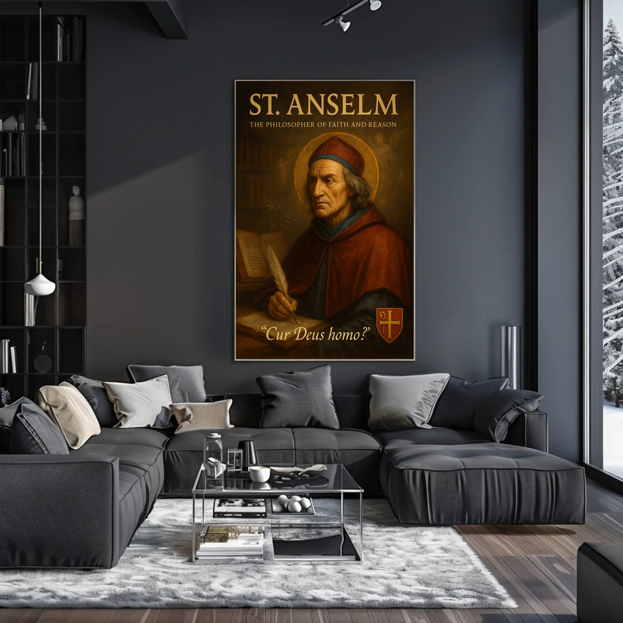 St. Anselm Scholar Portrait: Cultural Heritage Poster PosterGoat
