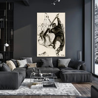 Oppression Depicted in Wartime Illustration Poster PosterGoat