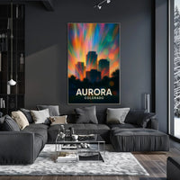Aurora Colorado Scenic Travel Photography Realism Poster