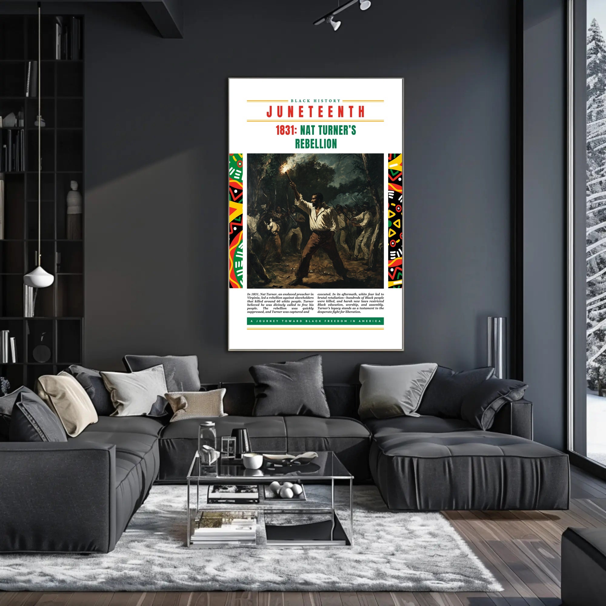 Nat Turner's Rebellion Infographic Historical Poster