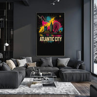 Atlantic City Skyline Poster