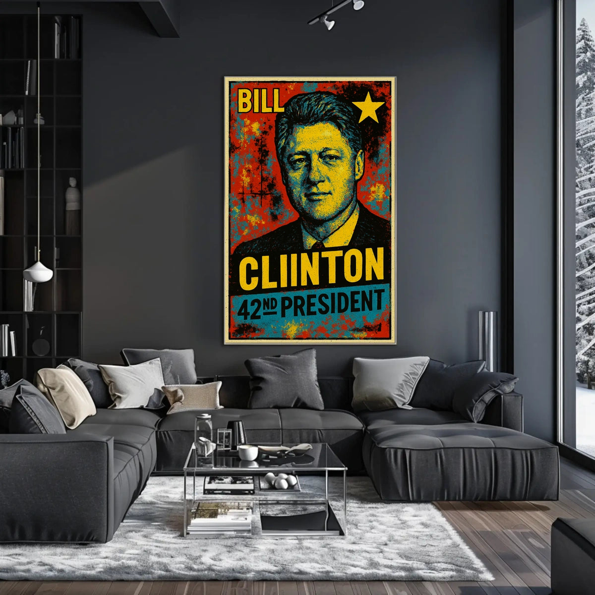 Bill Clinton 42nd President of the United States Graffiti Pop Art Poster