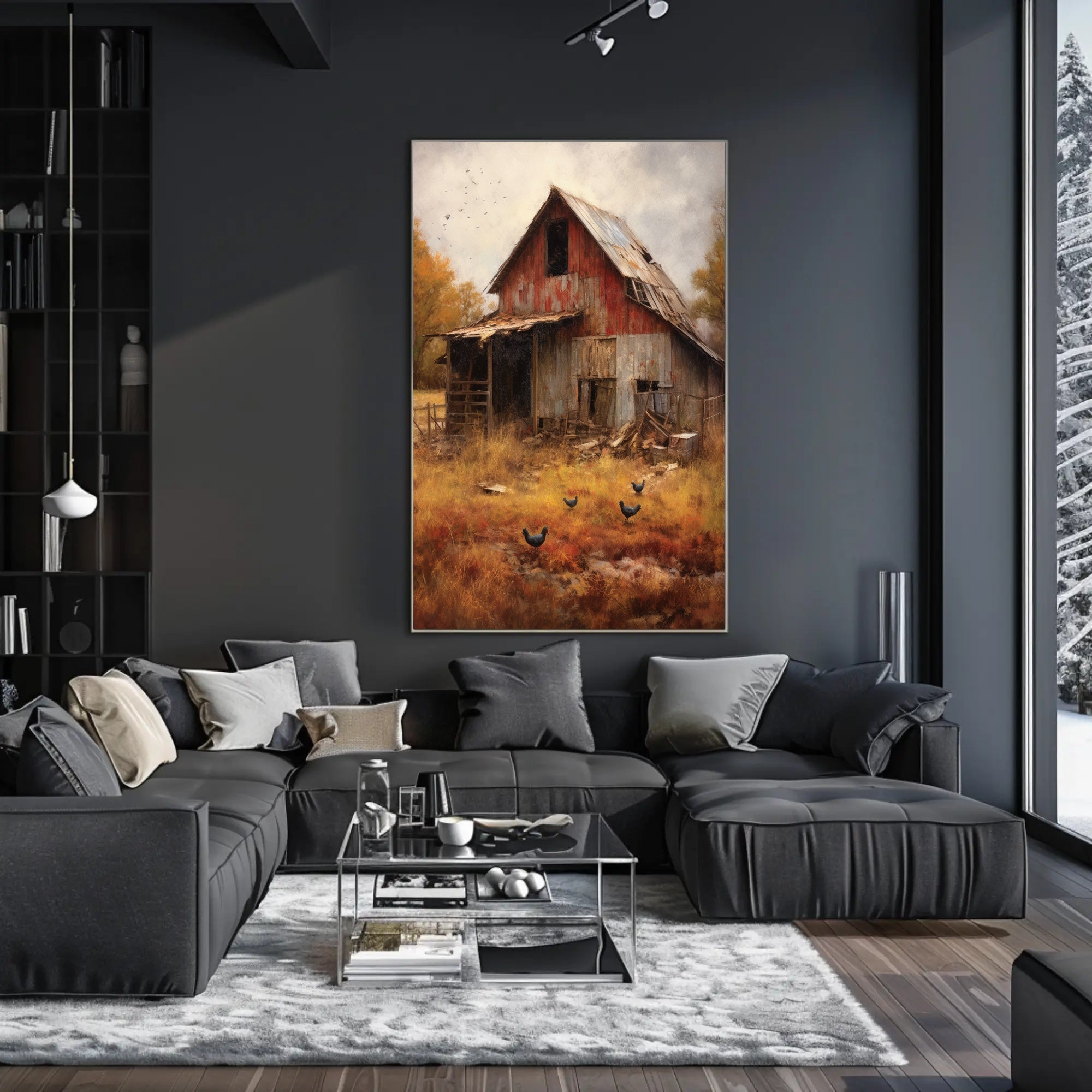 Abandoned Barnyard Travel Poster Art Print Decor