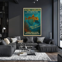 Flying Gurnard Salt Water Fish Poster PosterGoat