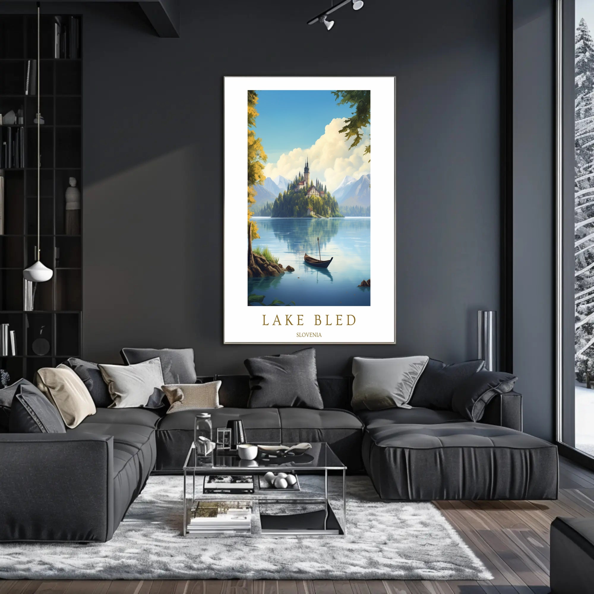 Scenic Beauty of Lake Bled Poster PosterGoat