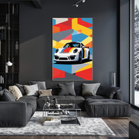 Vibrant Sports Car Design Poster PosterGoat