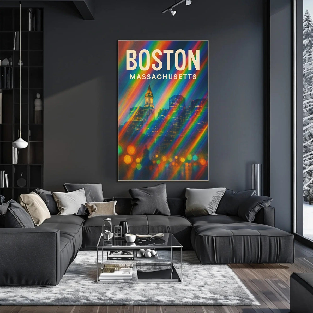 Boston Scenic Wanderlust Minimalist Poster