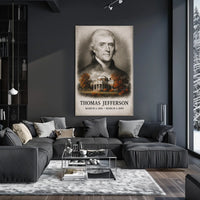 Thomas Jefferson 3rd President of the United States Reflections Poster