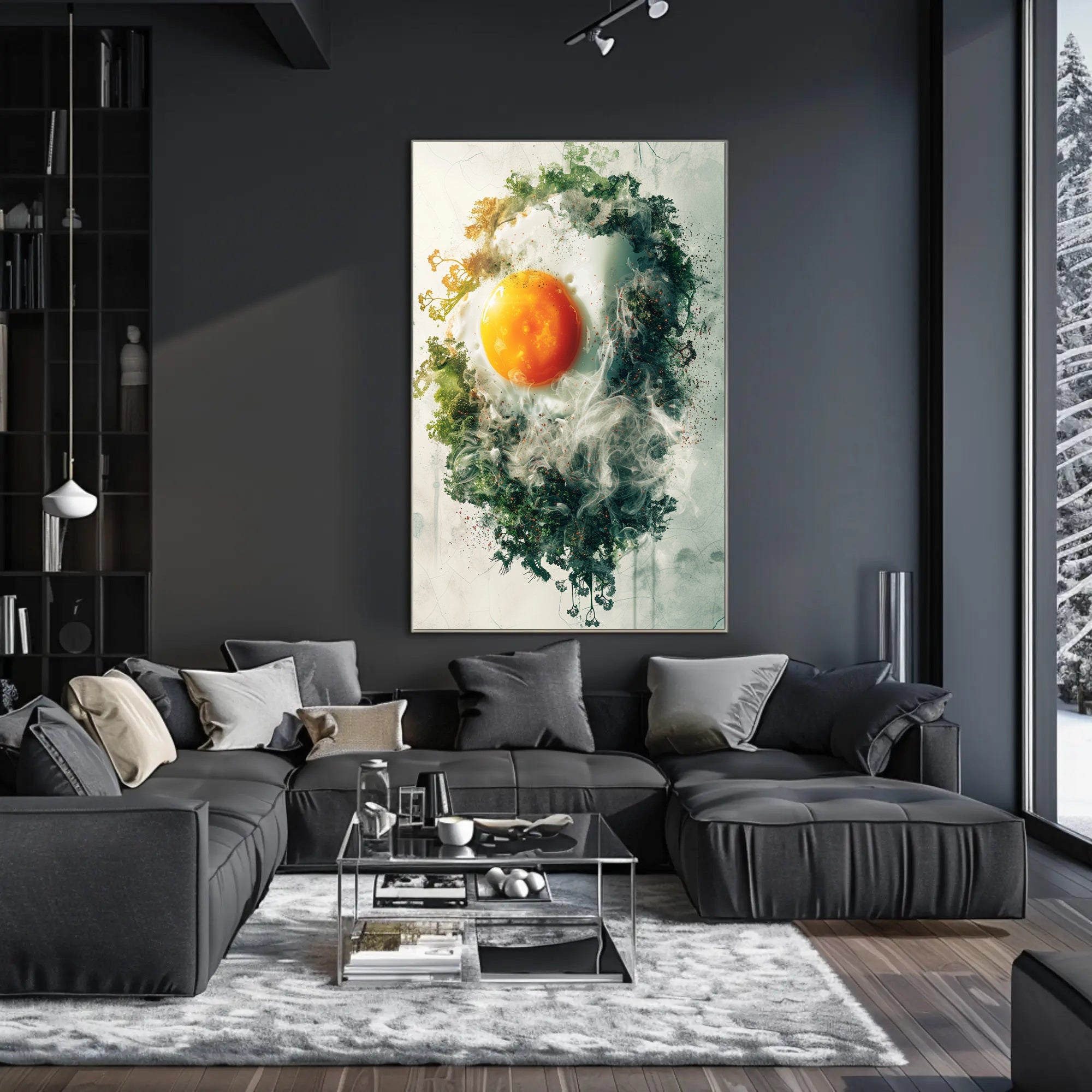 Sunny-Side-Up Egg Nature Fusion Art Poster PosterGoat