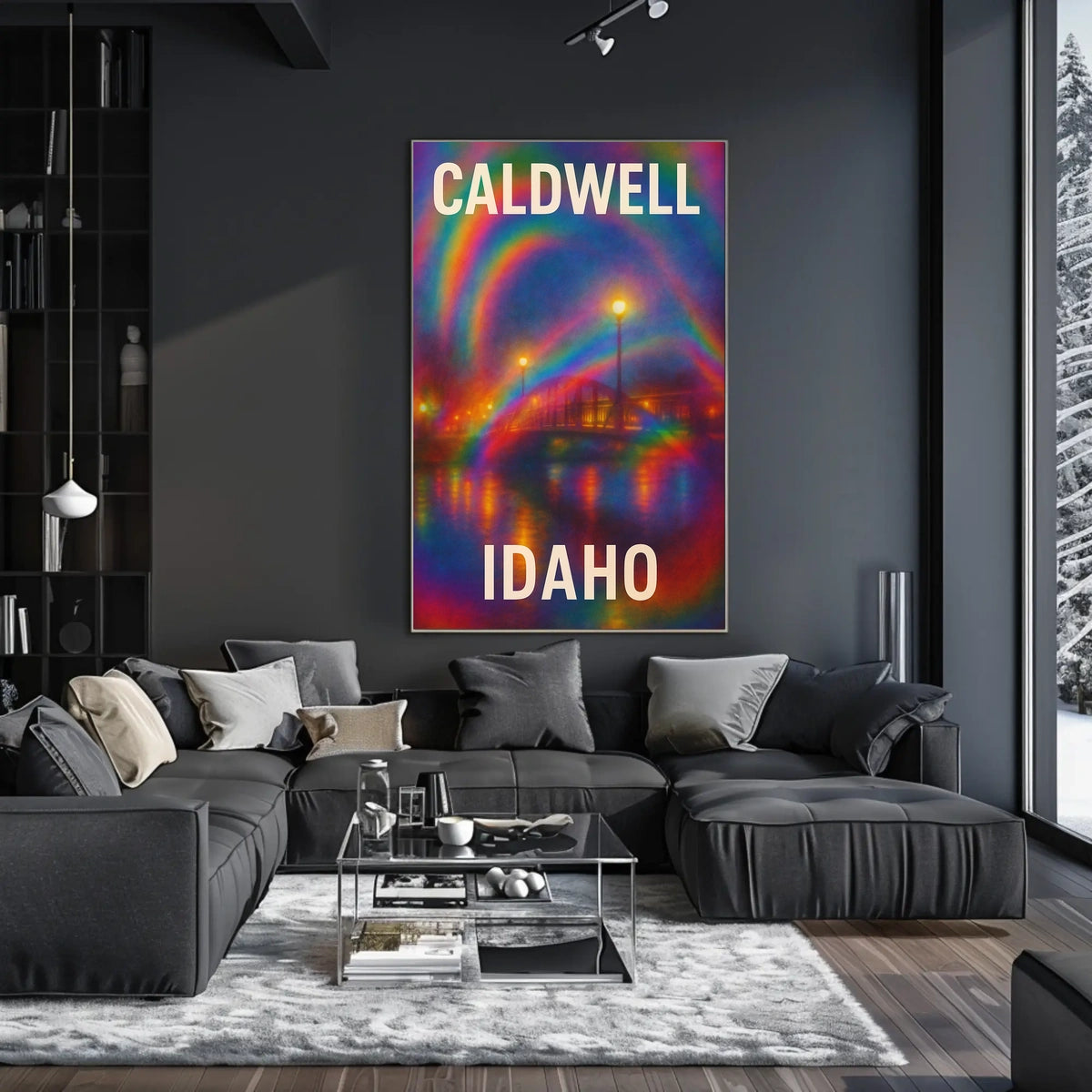 Caldwell Idaho Wanderlust Travel Impressionism Poster
