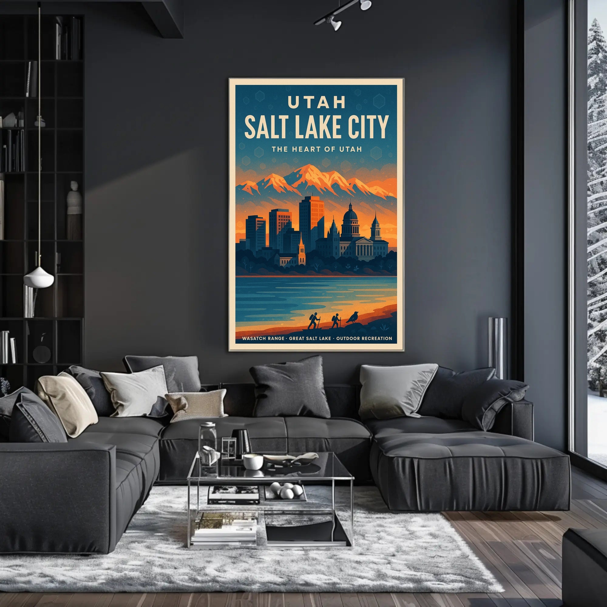 Salt Lake City Scenic Travel Poster PosterGoat