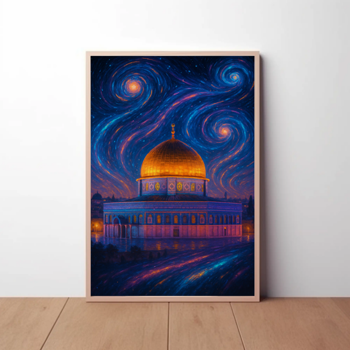 Dome of the Rock Starry Night Heritage Poster