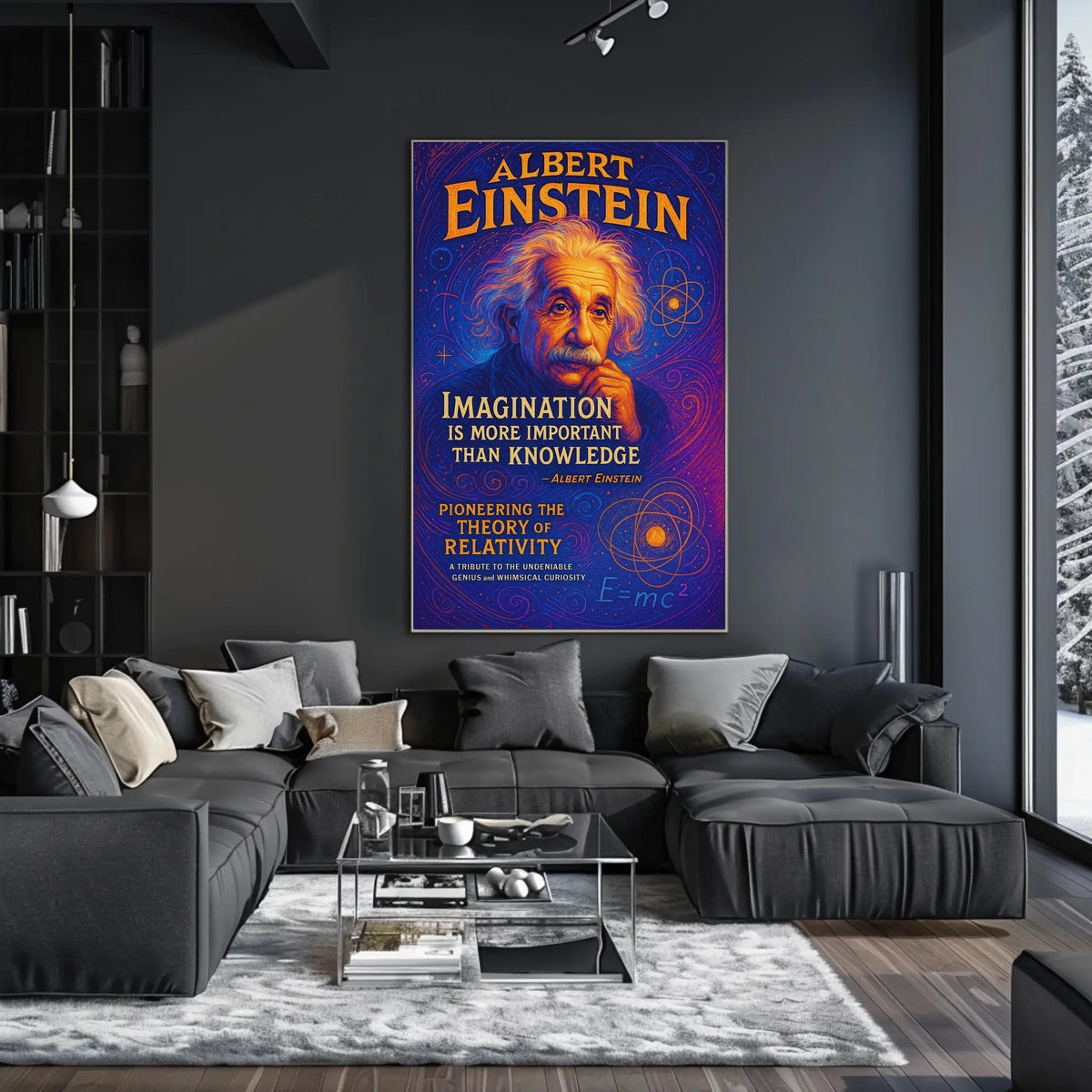 Albert Einstein Imagination and Relativity Poster
