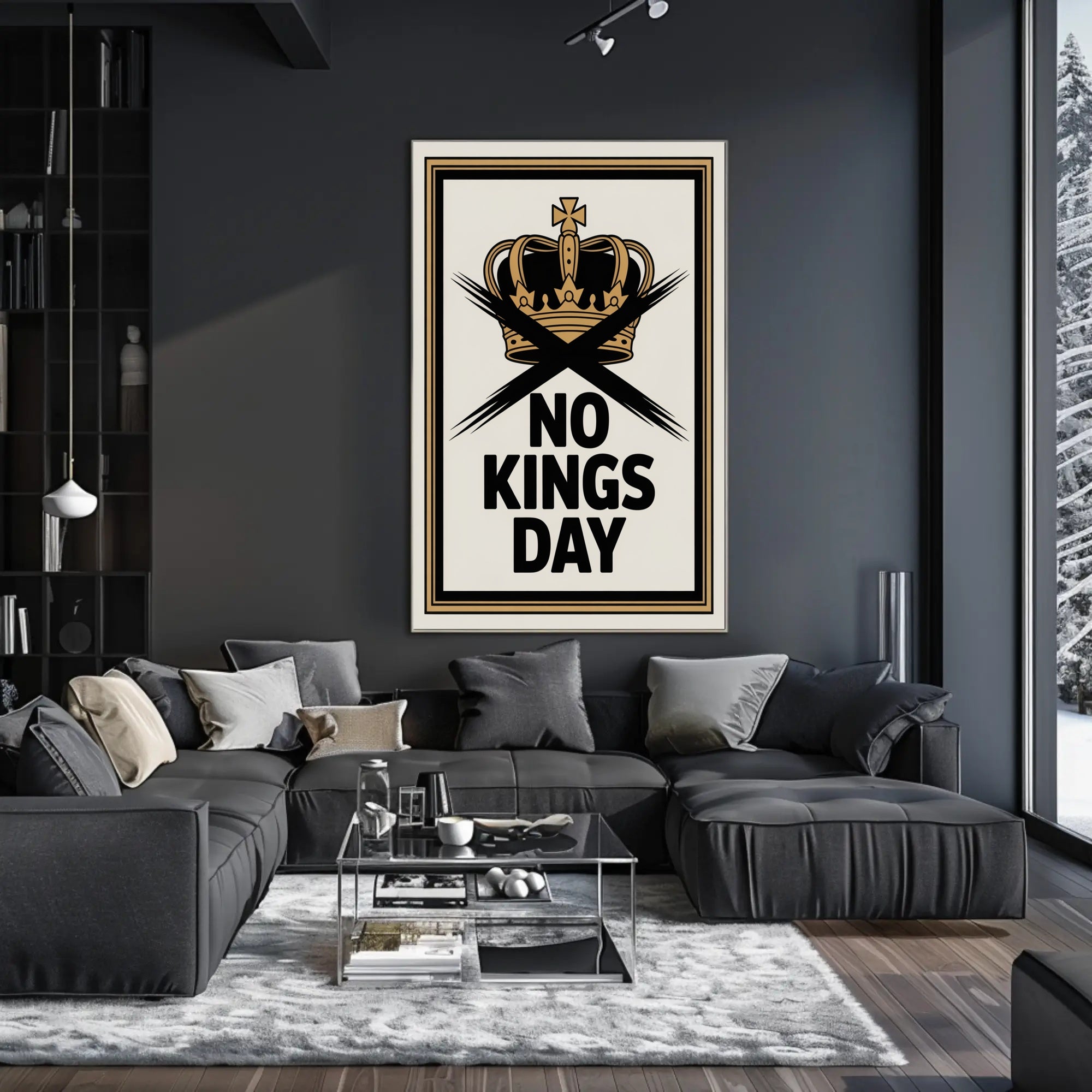 No Kings Day Anti-Monarchy Political or Propaganda Poster