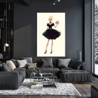 Fashion Illustration Elegant Evening Wear Poster
