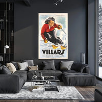 Villars Skiing Poster PosterGoat