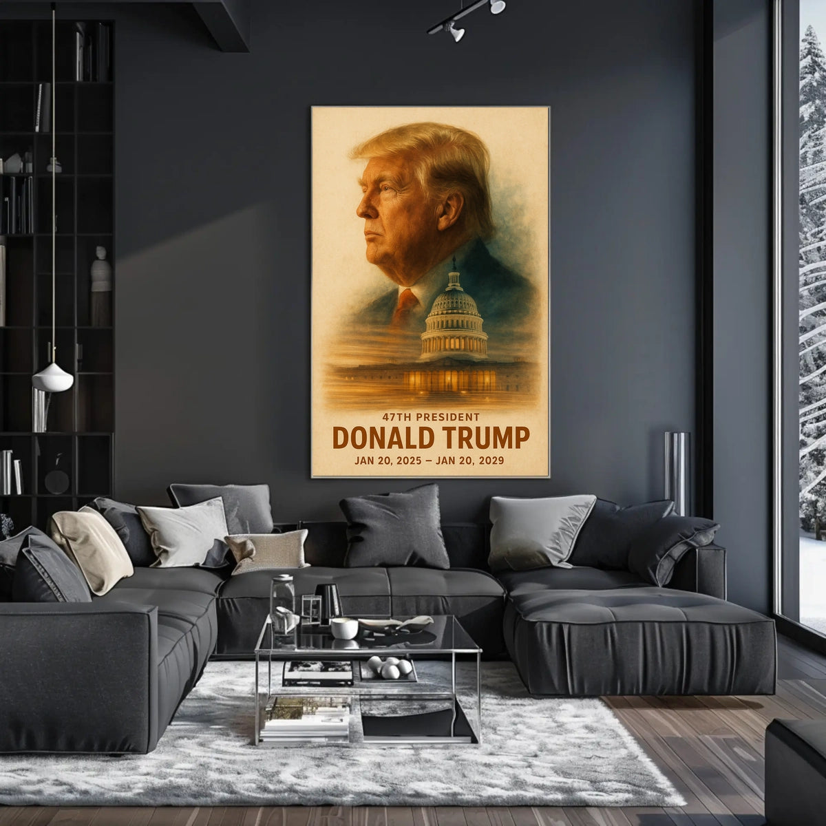 Donald Trump Visionary Leader Reflection Timeless Patriot Digital Art Legacy Poster