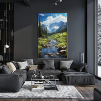 Rocky Mountains Serene Travel Poster Print