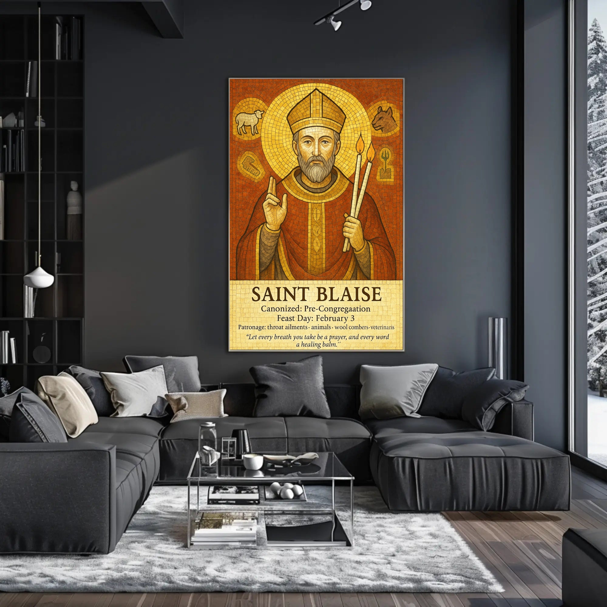 Saint Blaise Patron of Throat Ailments Poster PosterGoat