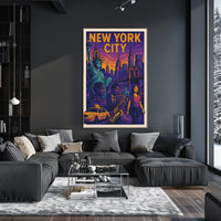 Vibrant New York City Poster For Home Decor With Jazz