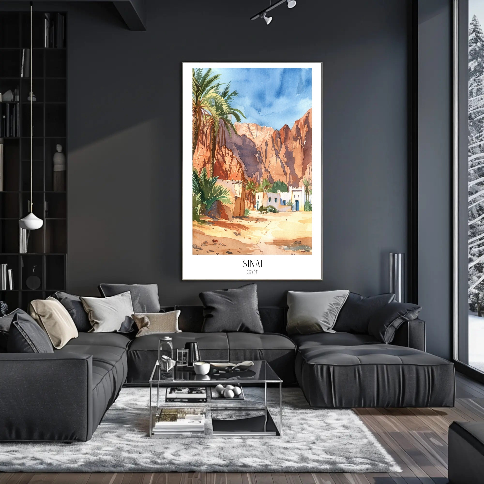 Picturesque Sinai Desert Scene: Travel Poster PosterGoat