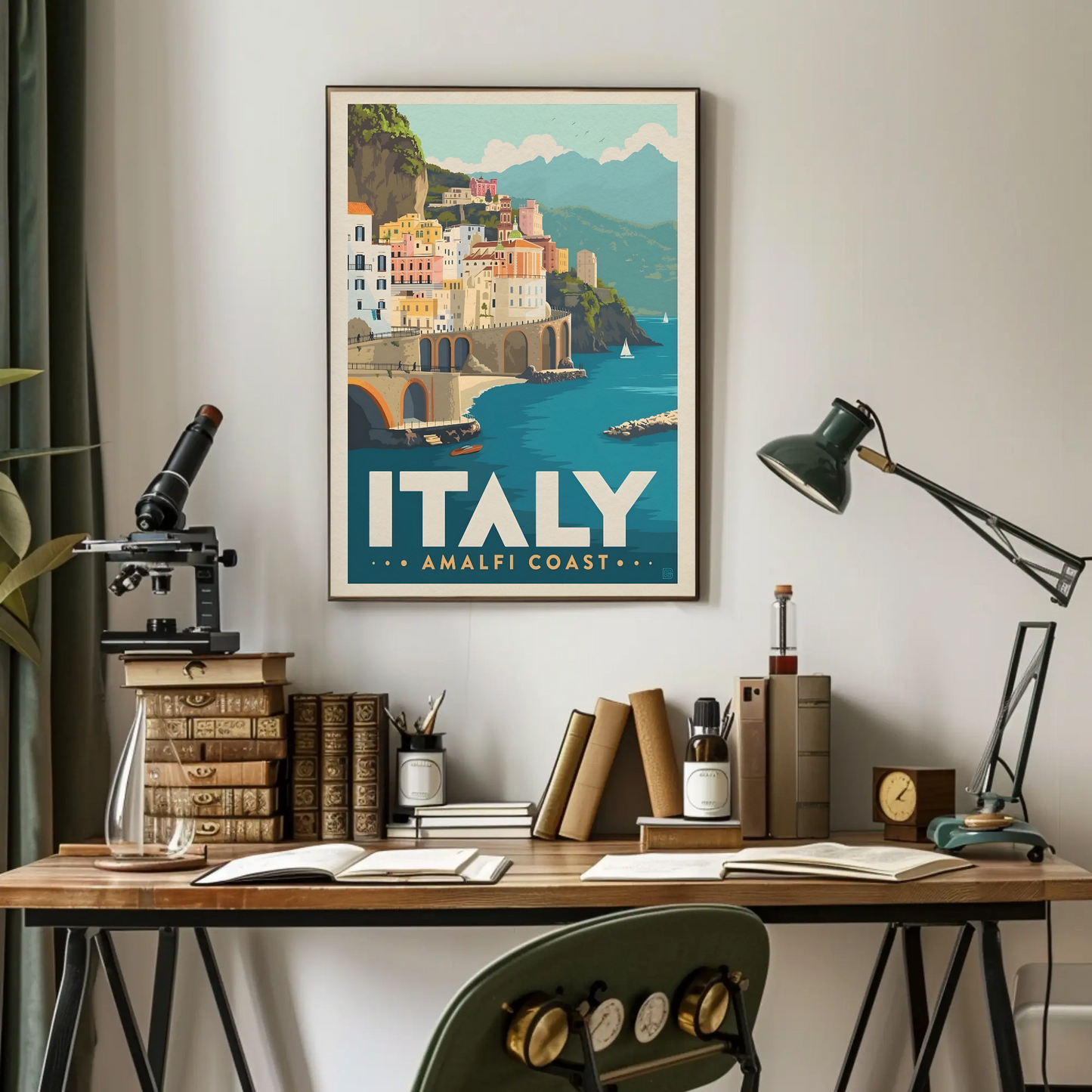 Vintage Poster Italy Amalfi Coast