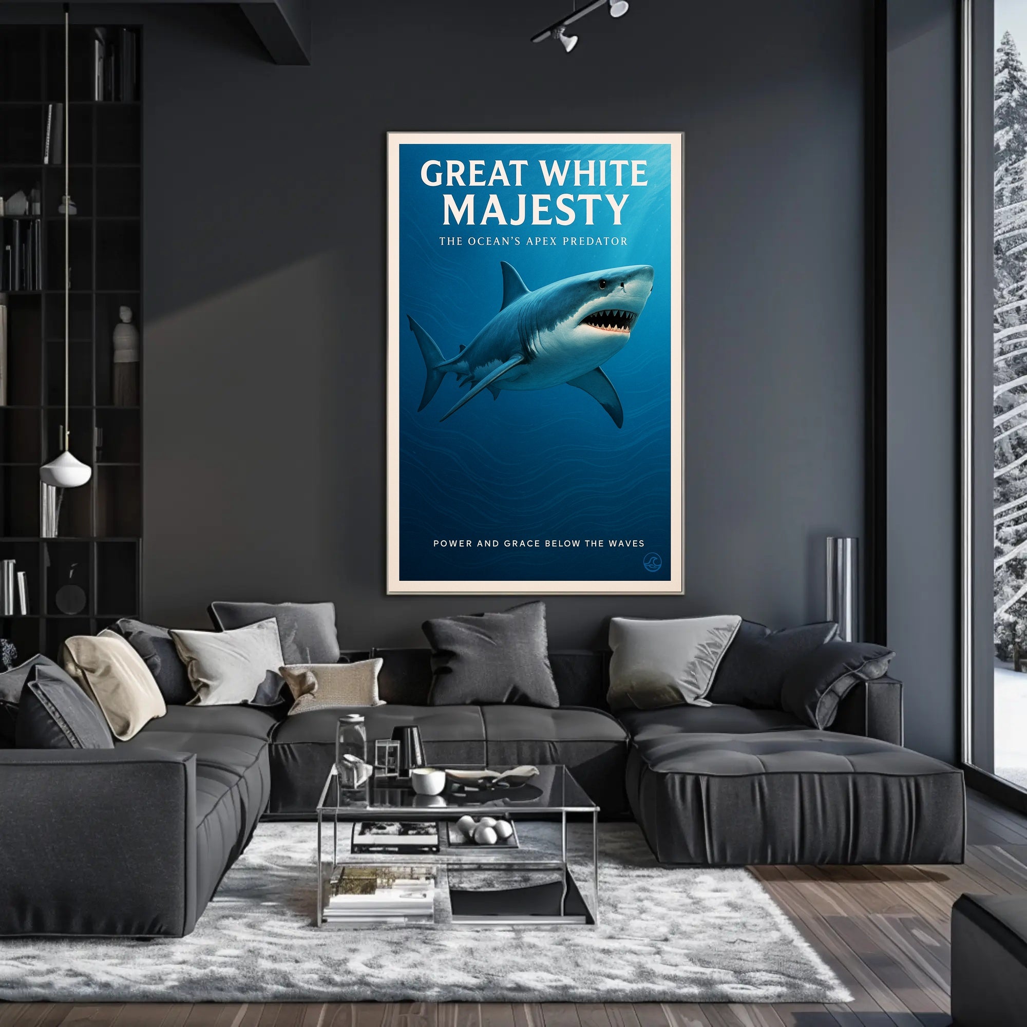 Great White Majesty Poster PosterGoat