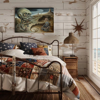 Surreal Dystopian Landscape Futuristic Sci-Fi Poster