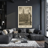Iconic Landmarks of New York City Poster