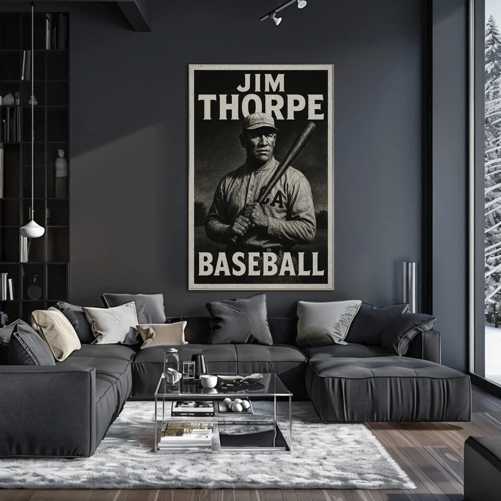 Abstract Baseball Celebration Art Poster