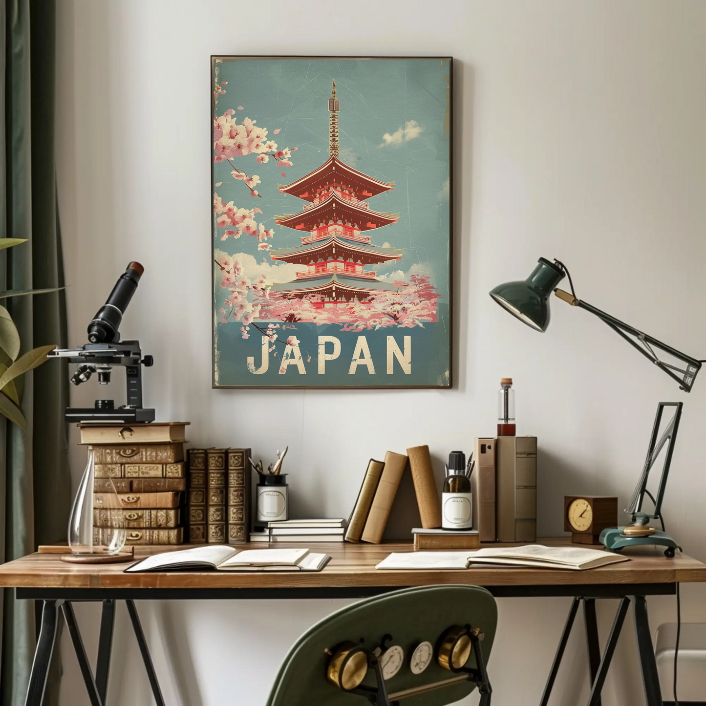 Japan Vintage Travel Poster - Sakura Season