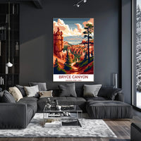 Bryce Canyon Illustrated Print: Stunning National Park Poster