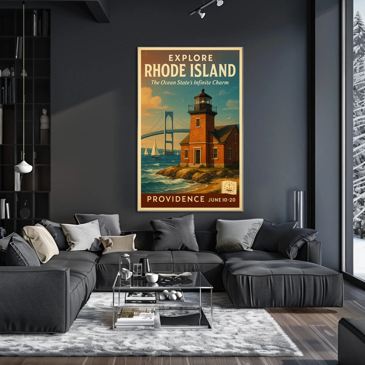 Explore Rhode Island The Ocean State Poster