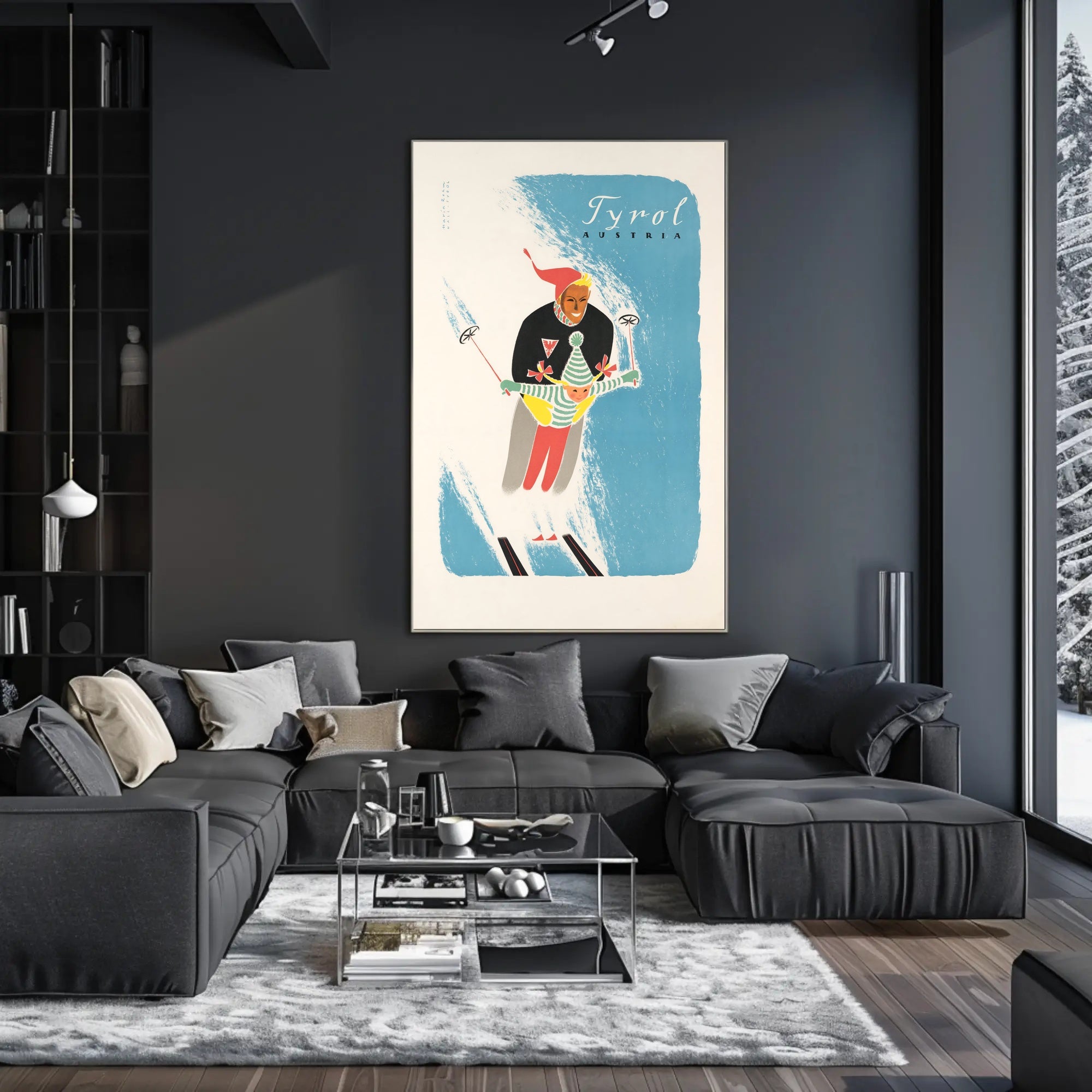 Skiing in Tyrol Poster PosterGoat