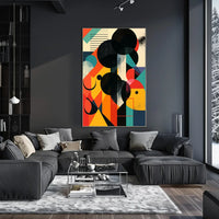 Vibrant Geometric Abstract Art Design in Artistic Poster