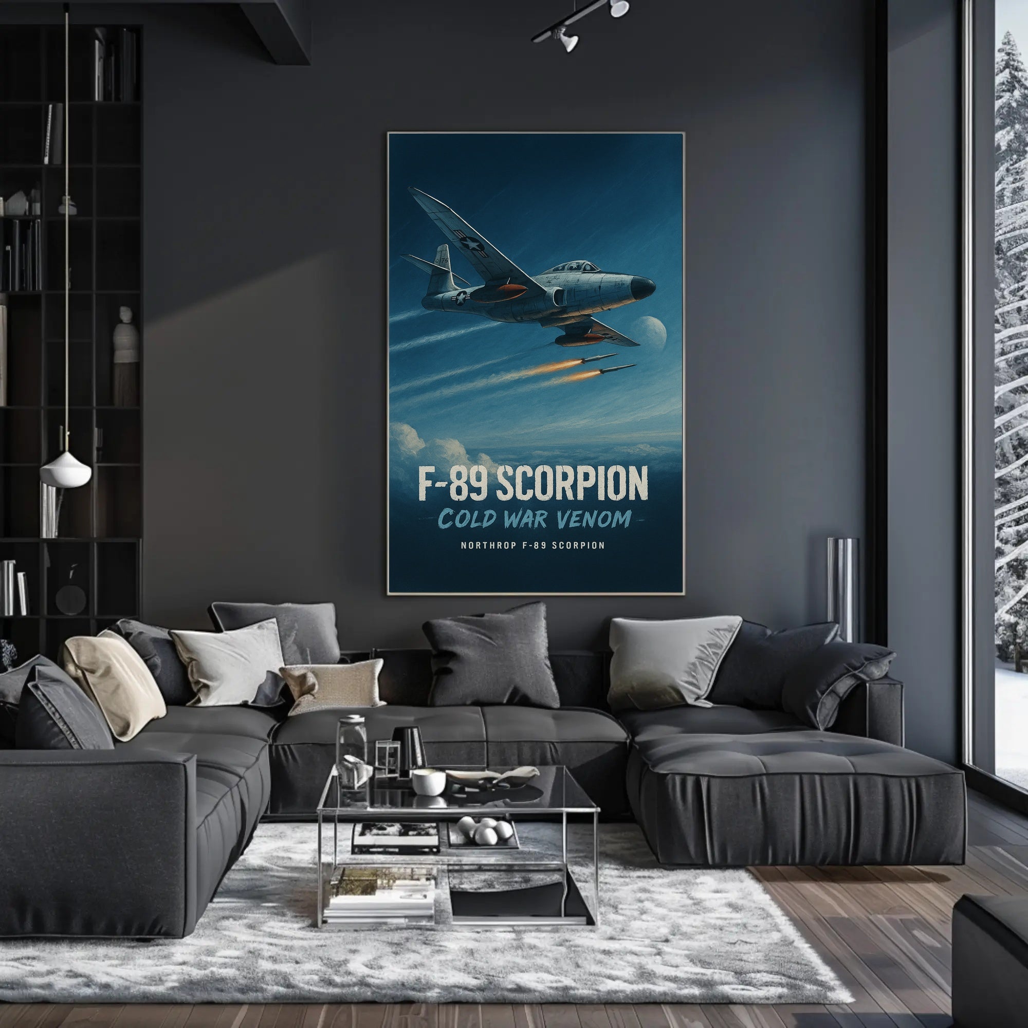 Northrop F-89 Scorpion Jet Cold War Tribute Poster