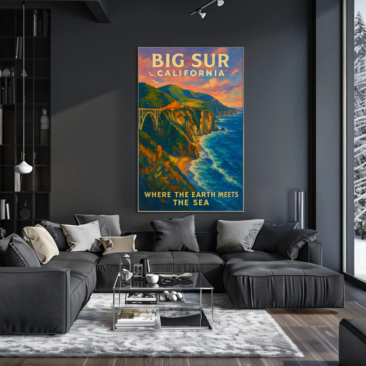 Big Sur Poster Wall Art For Nature Lovers Coastal Serenity