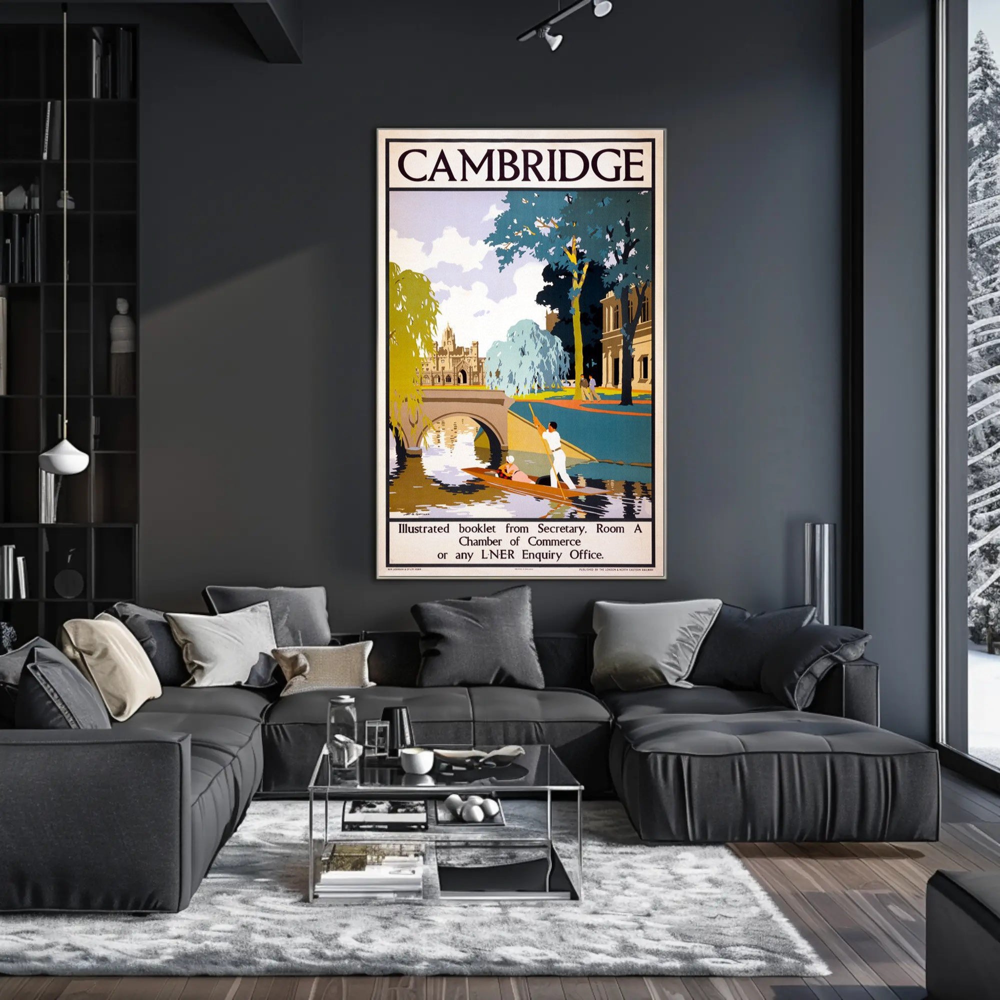 Cambridge Scenic Vintage Travel Poster PosterGoat