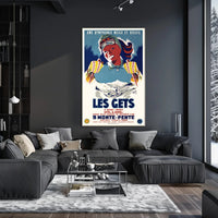 Les Gets Retro Skiing Travel Poster PosterGoat