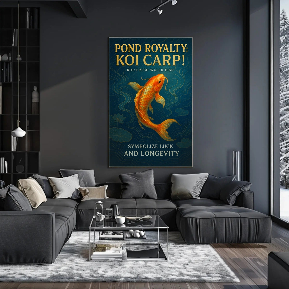 Pond Royalty Koi Carp Poster