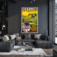 Travel to Charmey: Vintage Swiss Village Travel Poster PosterGoat