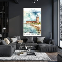 Dry Tortugas Watercolor Wall Art Poster