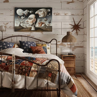 Surreal Dreamscape with Anthropomorphic Faces, Abstract or Artistic Poster