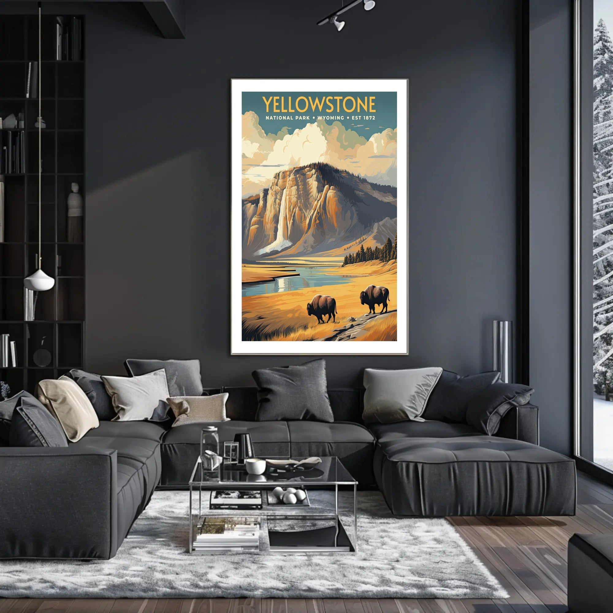 Yellowstone National Park Vintage Poster Print