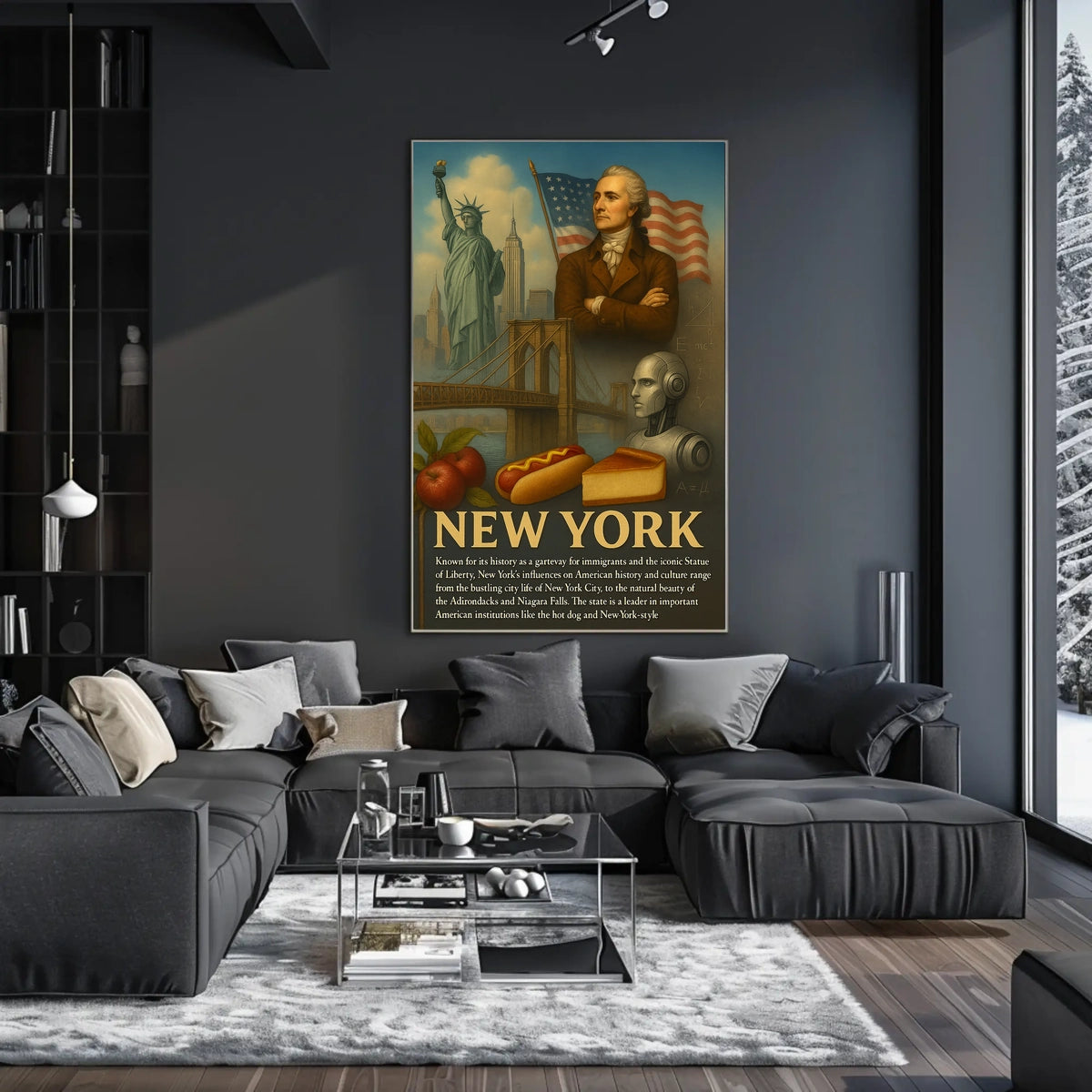 New York Heritage Poster Vintage Wall Art