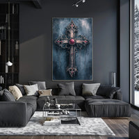 Gothic Cross With Jewels Poster